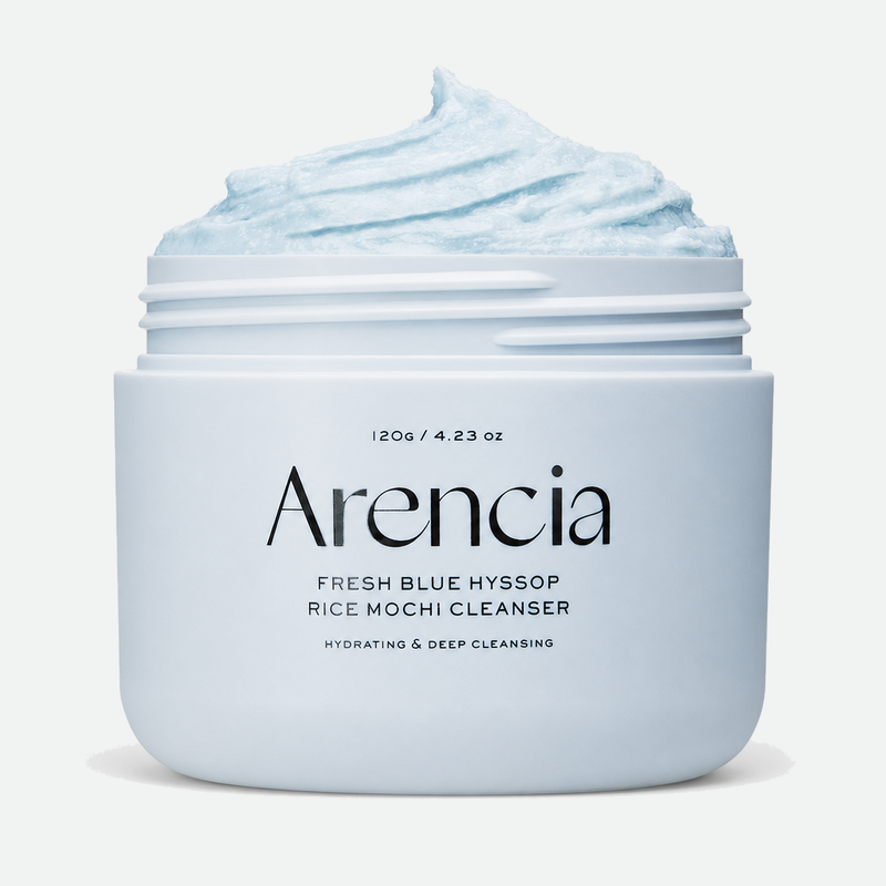 Arencia Fresh Blue Hyssop Rice Mochi Cleanser – Detergente Anti-Pori 120g