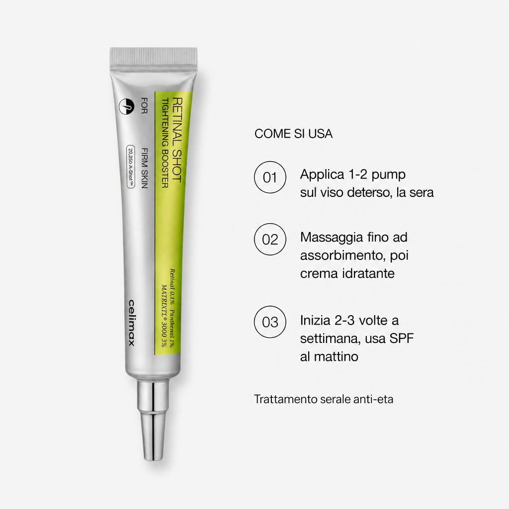 Celimax Vita A Retinal Shot - Booster Rassodante - come si usa