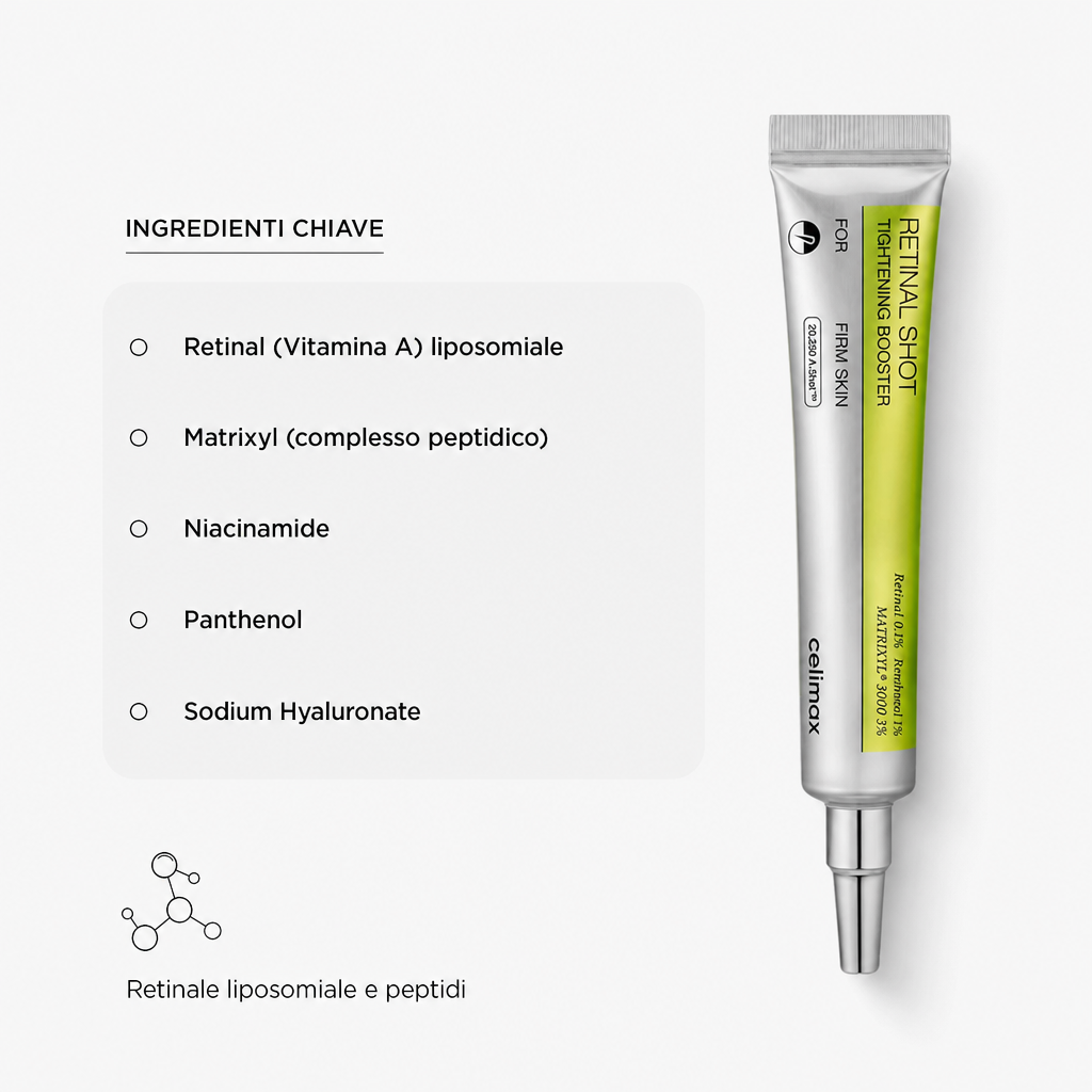 Celimax Vita A Retinal Shot - Booster Rassodante - ingredienti chiave
